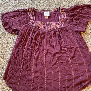 Boho peasant top